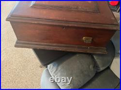 C1900 Antique Regina Coin Operated Disc Music Mahogany Box case Only C1900 Antique Regina Coin Operated Disc Music Mahogany Box case Only