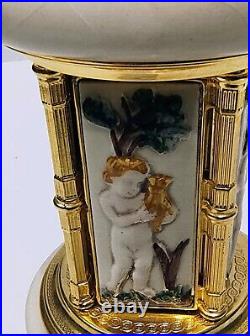 Capodimonte Cherub Porcelain Music Carousel Lipstick Holder