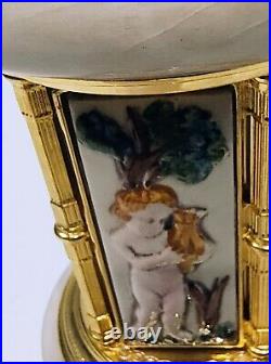 Capodimonte Cherub Porcelain Music Carousel Lipstick Holder