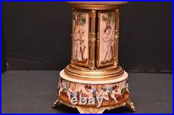 Capodimonte Italy Reuge Music Box Cherub Lipstick/Cigarette Carousel Vintage