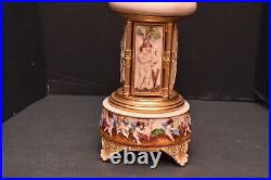 Capodimonte Italy Reuge Music Box Cherub Lipstick/Cigarette Carousel Vintage