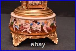 Capodimonte Italy Reuge Music Box Cherub Lipstick/Cigarette Carousel Vintage