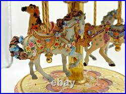 Carousel Music Box Rare Four Horse Made By Giftec EUC Works Vintage 16Tall Carousel Music Box Rare Four Horse Made By Giftec EUC Works Vintage 16Tall