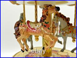 Carousel Music Box Rare Four Horse Made By Giftec EUC Works Vintage 16Tall Carousel Music Box Rare Four Horse Made By Giftec EUC Works Vintage 16Tall