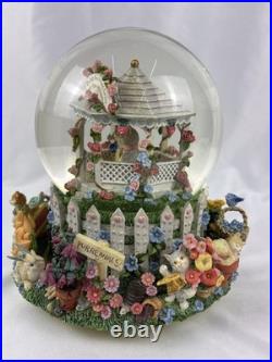 Cat Couple Musical Snow Globe by The San Francisco Music Box Company Rare Large