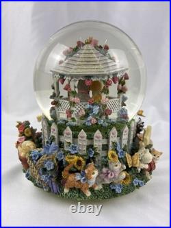Cat Couple Musical Snow Globe by The San Francisco Music Box Company Rare Large