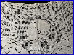 Centennial Embroidered Lace George Washington God Bless America Handkerchief