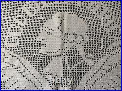 Centennial Embroidered Lace George Washington God Bless America Handkerchief