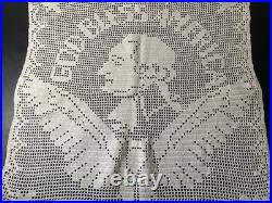 Centennial Embroidered Lace George Washington God Bless America Handkerchief