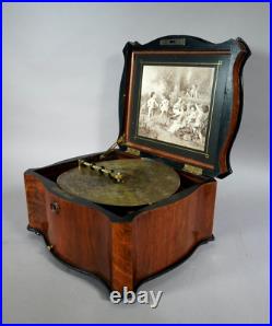 Charming Antique Biedermeier Polyphon Disc Music Box