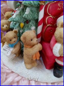 Cherished Teddies Lighted Christmas Tree Plays Tune We Wish You Merry Christmas