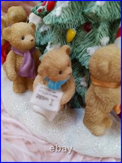 Cherished Teddies Lighted Christmas Tree Plays Tune We Wish You Merry Christmas