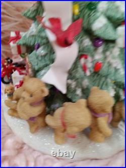 Cherished Teddies Lighted Christmas Tree Plays Tune We Wish You Merry Christmas