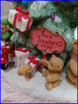 Cherished Teddies Lighted Christmas Tree Plays Tune We Wish You Merry Christmas