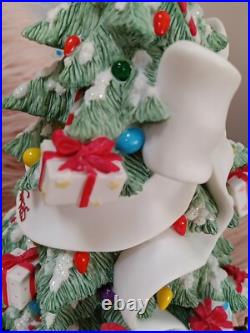 Cherished Teddies Lighted Christmas Tree Plays Tune We Wish You Merry Christmas