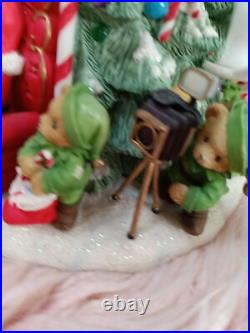 Cherished Teddies Lighted Christmas Tree Plays Tune We Wish You Merry Christmas