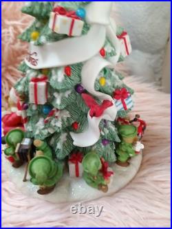 Cherished Teddies Lighted Christmas Tree Plays Tune We Wish You Merry Christmas