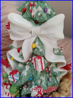 Cherished Teddies Lighted Christmas Tree Plays Tune We Wish You Merry Christmas