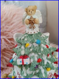 Cherished Teddies Lighted Christmas Tree Plays Tune We Wish You Merry Christmas
