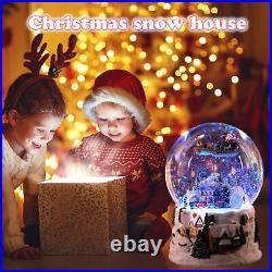 Christmas Snow Room Flying Deer Crystal Ball Music Box The Little Train Can Rota