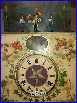 Circa 1850 Johanm Reiterback Organ Clock 50+ Pipes With Animated Figures