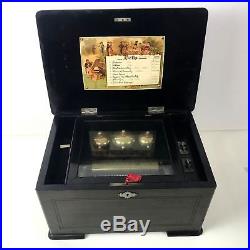 Circa 1880's, 8 Airs Tunes Working Swiss Music Box With Bells