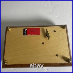 Classic Style Burl-Elm with Rosewood/Walnut Border Musical Jewelry Box