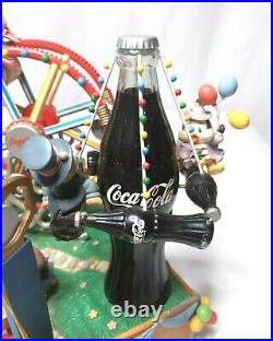 Coca-Cola Multi-Action/Lites Fairground Music Box Rare SEE VIDEO