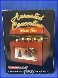 Crosley Gold Label Mr Christmas Animated Concertina Music Box Skating Scene