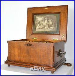 DOUBLE-COMB SYMPHONION MUSIC BOX withCHRISTMAS DISK WE SHIP