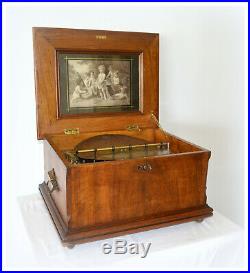DOUBLE-COMB SYMPHONION MUSIC BOX withCHRISTMAS DISK WE SHIP