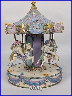 Danbury Mint Dreamsicles Carousel 2004 By Kristin angels horses top wind