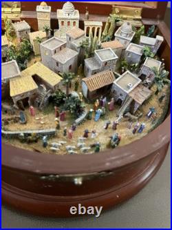 Danbury Mint Lot 4 Music Box 3 Unique Nativity 1 White Christmas Wood Distressed