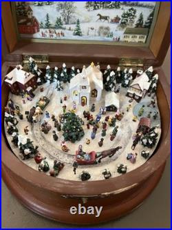 Danbury Mint Lot 4 Music Box 3 Unique Nativity 1 White Christmas Wood Distressed