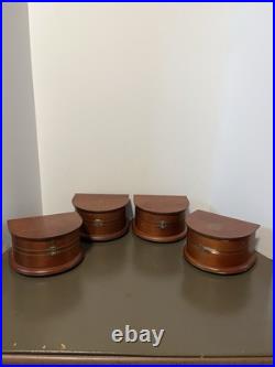 Danbury Mint Lot 4 Music Box 3 Unique Nativity 1 White Christmas Wood Distressed