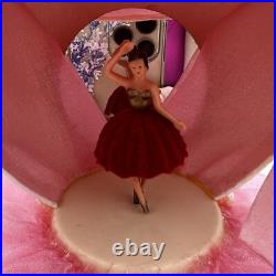 Dancing BOLS Bottle Ballerina Inside Ostrich Egg Jewelry Music Box Works READ
