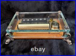 Dauphin 72 Note Crystal Glass Music Box by Reuge