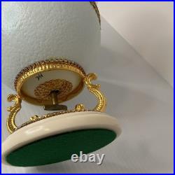 Decorative Signed Egg Music Box Plays Memories Vintage