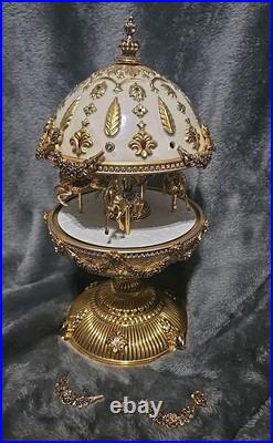 Defective Damage House Of Faberge Imperial Carousel Egg Music Box For F G3d