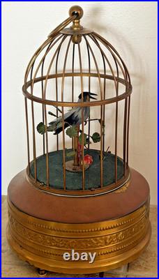Defective Vintage German Karl Griesbaum Singing Bird Cage Automaton Musi G3d