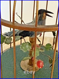Defective Vintage German Karl Griesbaum Singing Bird Cage Automaton Musi G3d