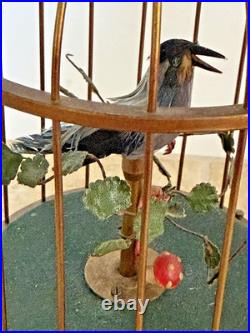 Defective Vintage German Karl Griesbaum Singing Bird Cage Automaton Musi G3d
