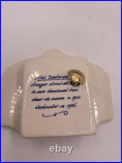 Delft Blue Style Ceramic Wind-Up Music Box, Carl Frei Organ