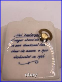 Delft Blue Style Ceramic Wind-Up Music Box, Carl Frei Organ