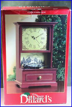 Dillard's Mr. Christmas Clock Symphonium Music Box Plays on the Hour, 10 Discs