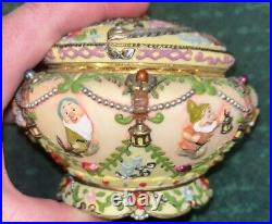 Disney Snow White & Seven Dwarfs Hinged Trinket Music Box, Rare Collector's Piece