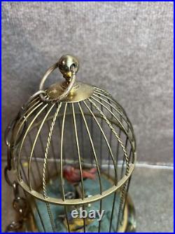 Double Bird Automaton In Brass Cage Karl Griesbaum Germany Runs Perfectly