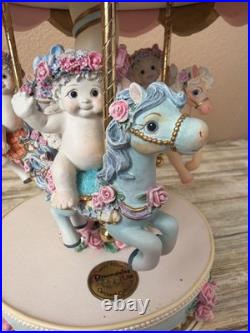 Dreamsicles Magical Merry Go Round Carousel Music Box Cherubs LE 2650/7500