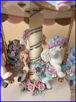 Dreamsicles Magical Merry Go Round Carousel Music Box Cherubs LE 2650/7500