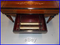 Ducommun Geneve 14 Interchangeable Cylinder Music Box Marquetry Inlaid Case